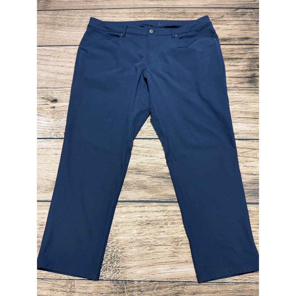 Lululemon Commission‎ Pants Classic 38x27 Navy Blue Technical 5-Pocket Trousers